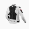 REV'IT - JACKET CONTROL AIR H2O - GIACCA TESSILE VENTILATA CON FODERA IMPERMEABILE STACCABILE - NERO/BIANCO - immagine 2