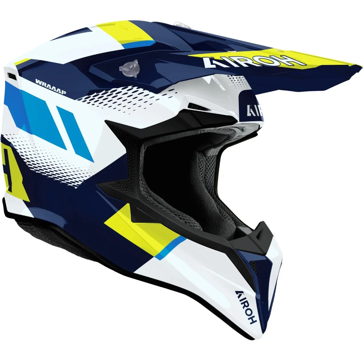 AIROH - Casco MX Wraap Vision - Giallo/Blu Gloss - immagine 2