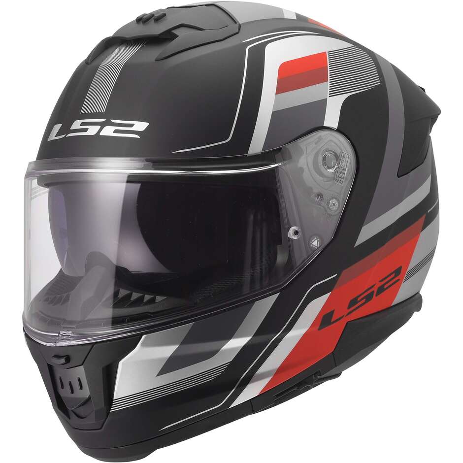 LS2 - FF808 STREAM II - VINTAGE MATT BLACK\GREY\RED