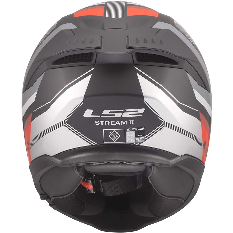 LS2 - FF808 STREAM II - VINTAGE MATT BLACK\GREY\RED - immagine 4