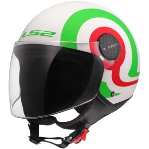 LS2 - Casco Moto Jet - OF558 SPHERE LUX 2 URBY Bianco Verde Rosso
