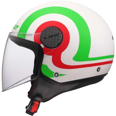 LS2 – Casco Moto Jet – OF558 SPHERE LUX 2 URBY Bianco Verde Rosso