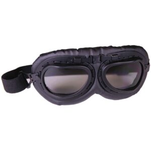 STORMER - Occhiali moto Custom T01 Nero Pelle Nera
